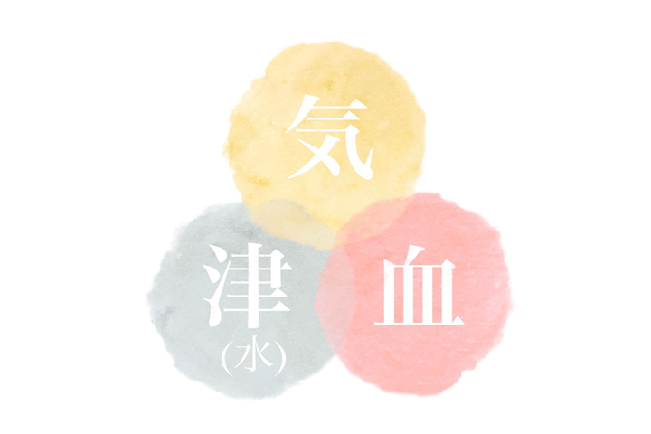東洋医学の考え方「気」「血」「津（水）」
