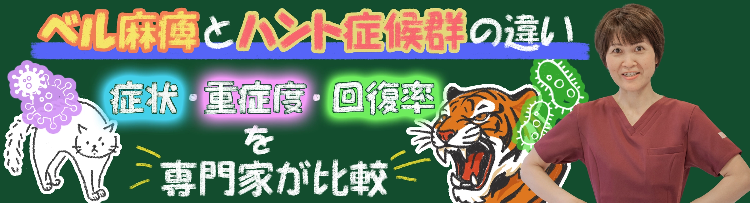 ベル麻痺とハント症候群の違い｜症状・重症度・回復率を専門家が解説します。