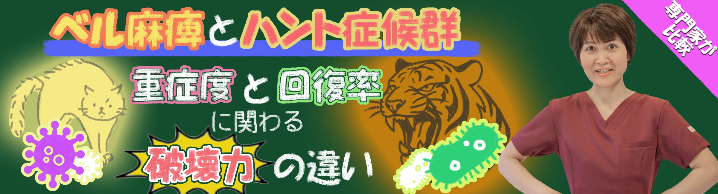 ベル麻痺とハント症候群の違い｜同じ顔面麻痺でも重症度と回復率に差がある？わかりやすく解説します。