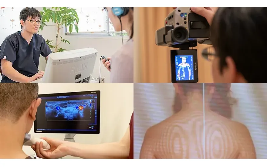 聴力検査、医療用サーモグラフィ、循環器用エコー、モアレトポグラフィ